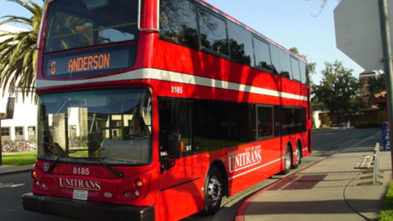 One of Unitrans' two new doubledeckers, model year 2010