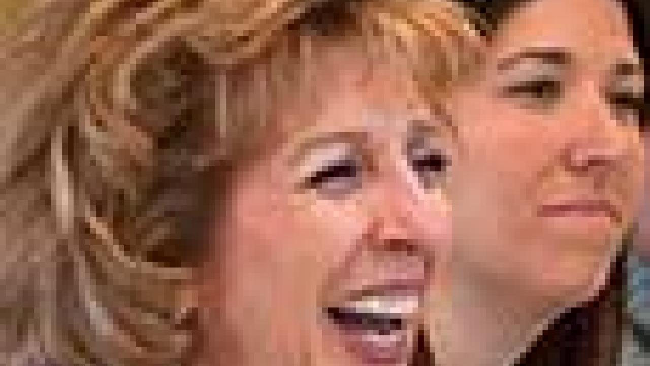 Photo: Smiling Chancellor Katehi at the first Breakfast with the Chancellor