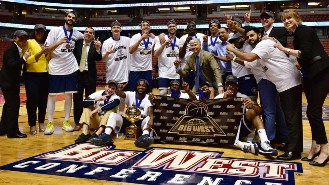 Men's basketball team Big West Conference tournament champions