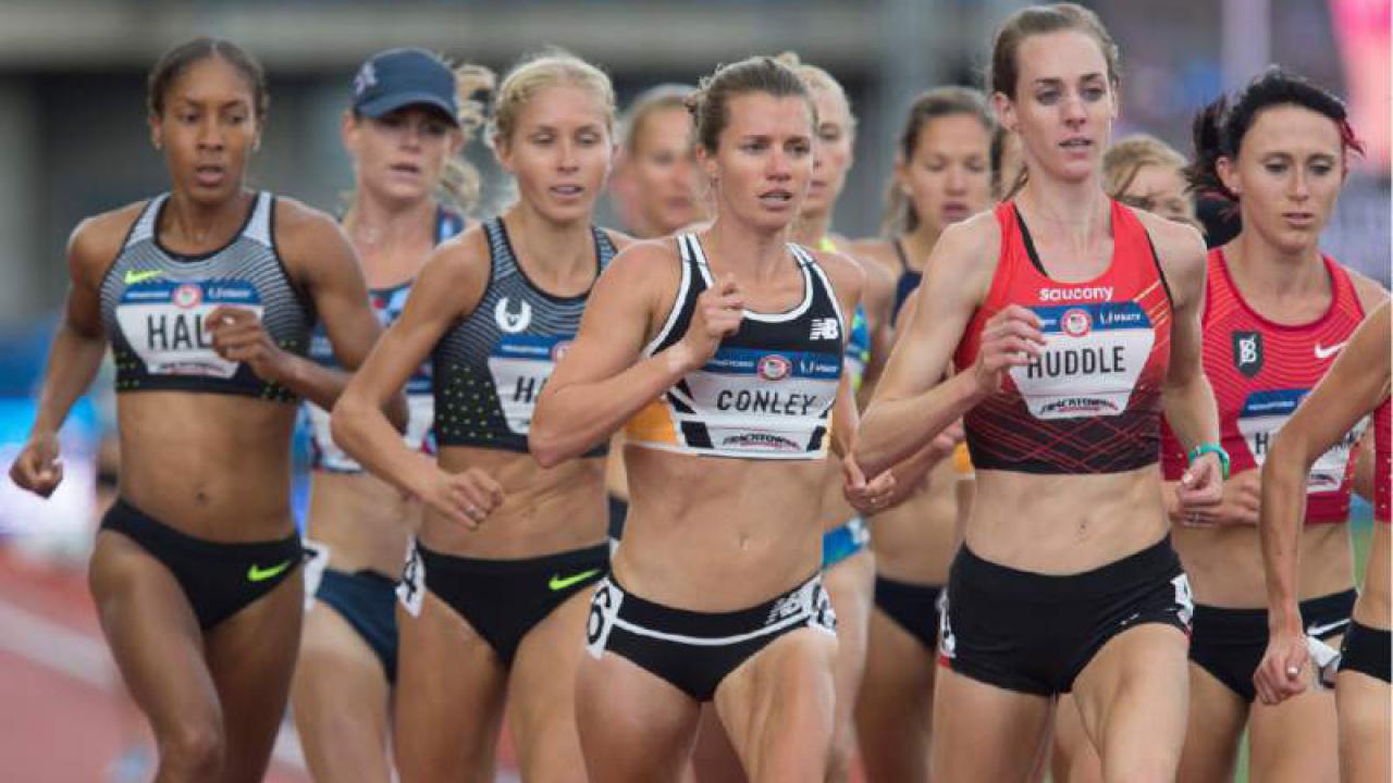 Photo: Kim Conley runs 5,000-meter final.