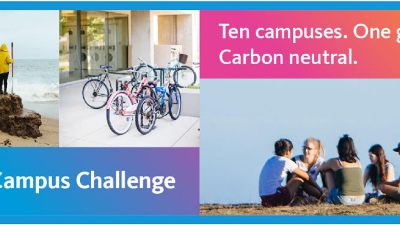 Cool Campus Challenge banner: "Ten campuses. One goal. Carbon neutral."