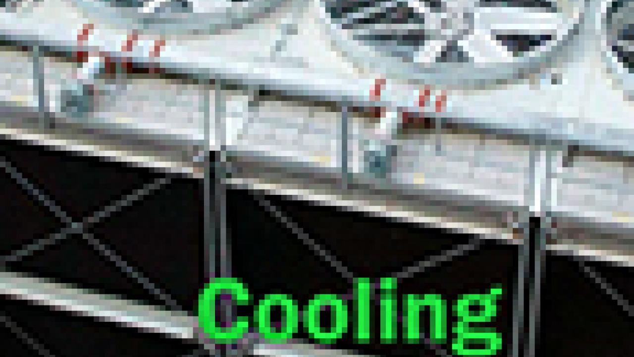Photo illustration: Cooling tower with "Cooling Tower 4" label