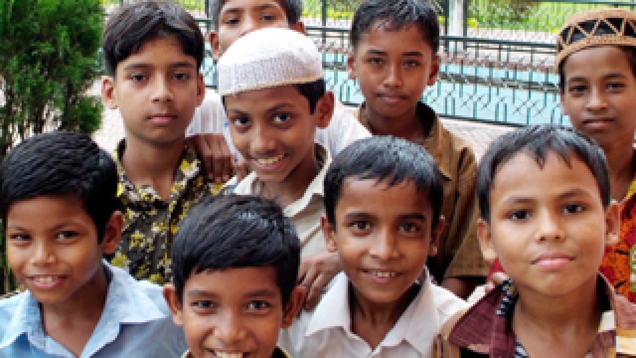 Group of young boys from Dhaka, Bangladesh