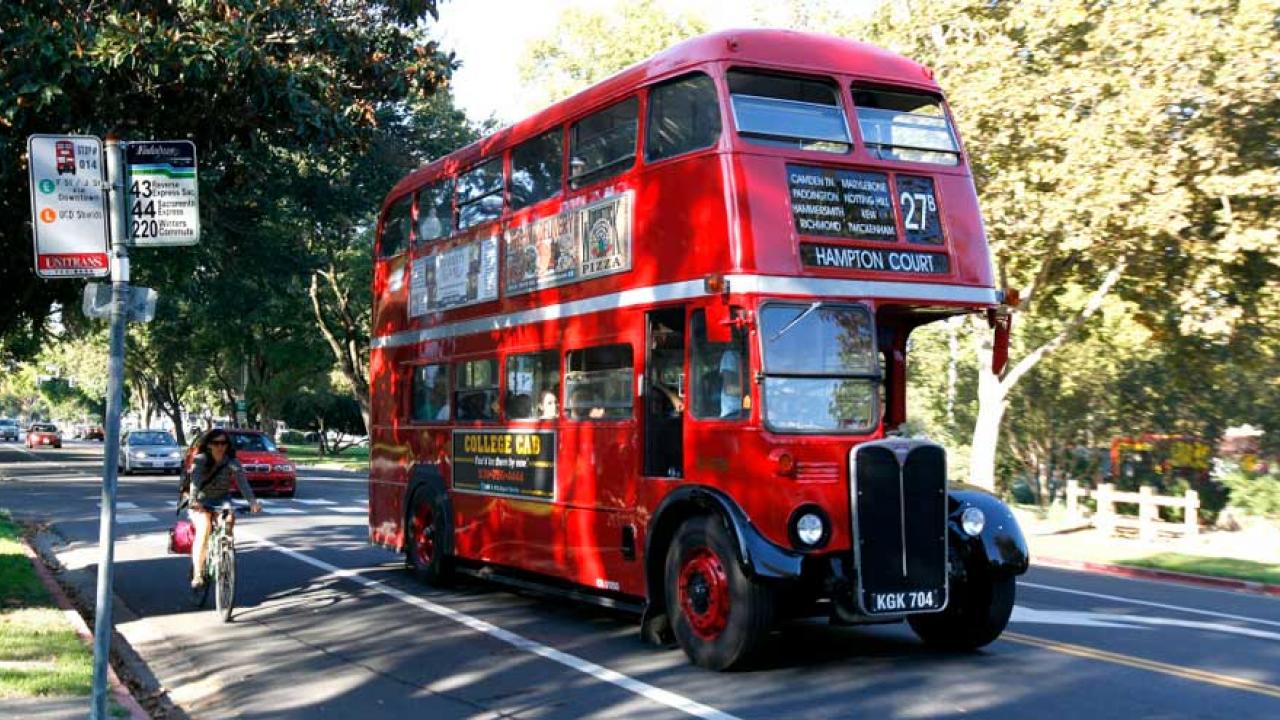 Unitrans double-decker bus (historic model from London)