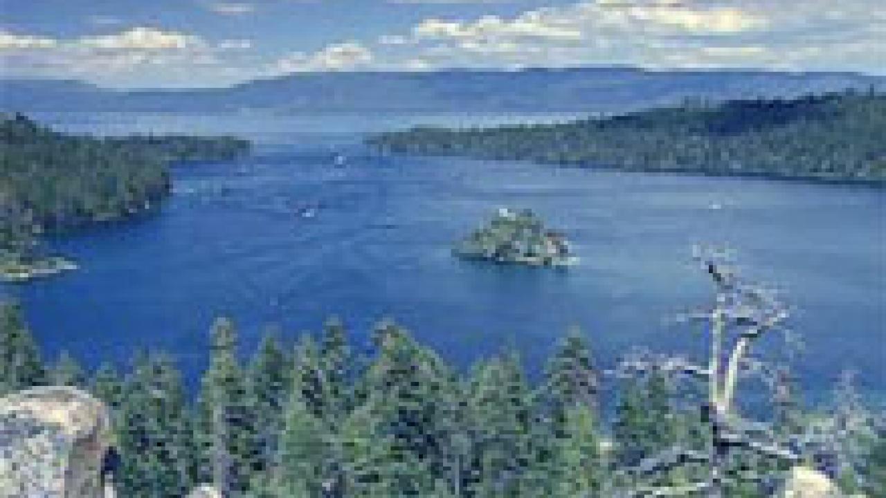 Scenic picture of Emerald Bay at Lake Tahoe.