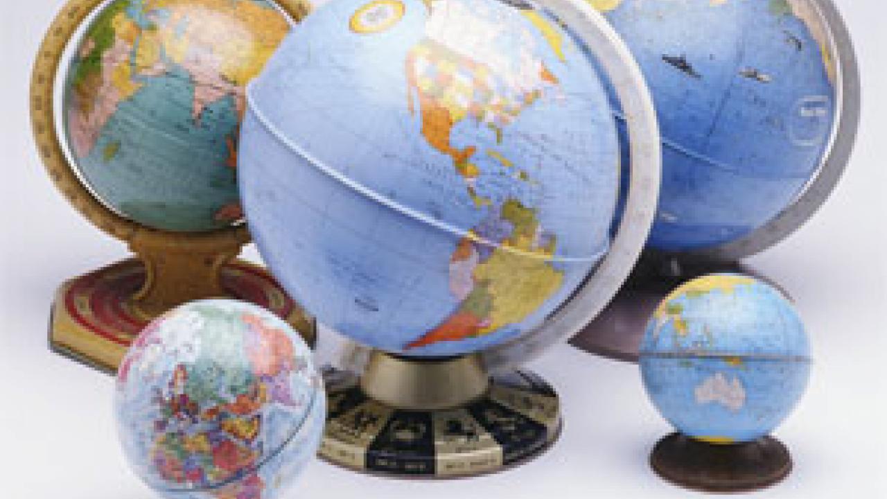 photo: five differently sized globes