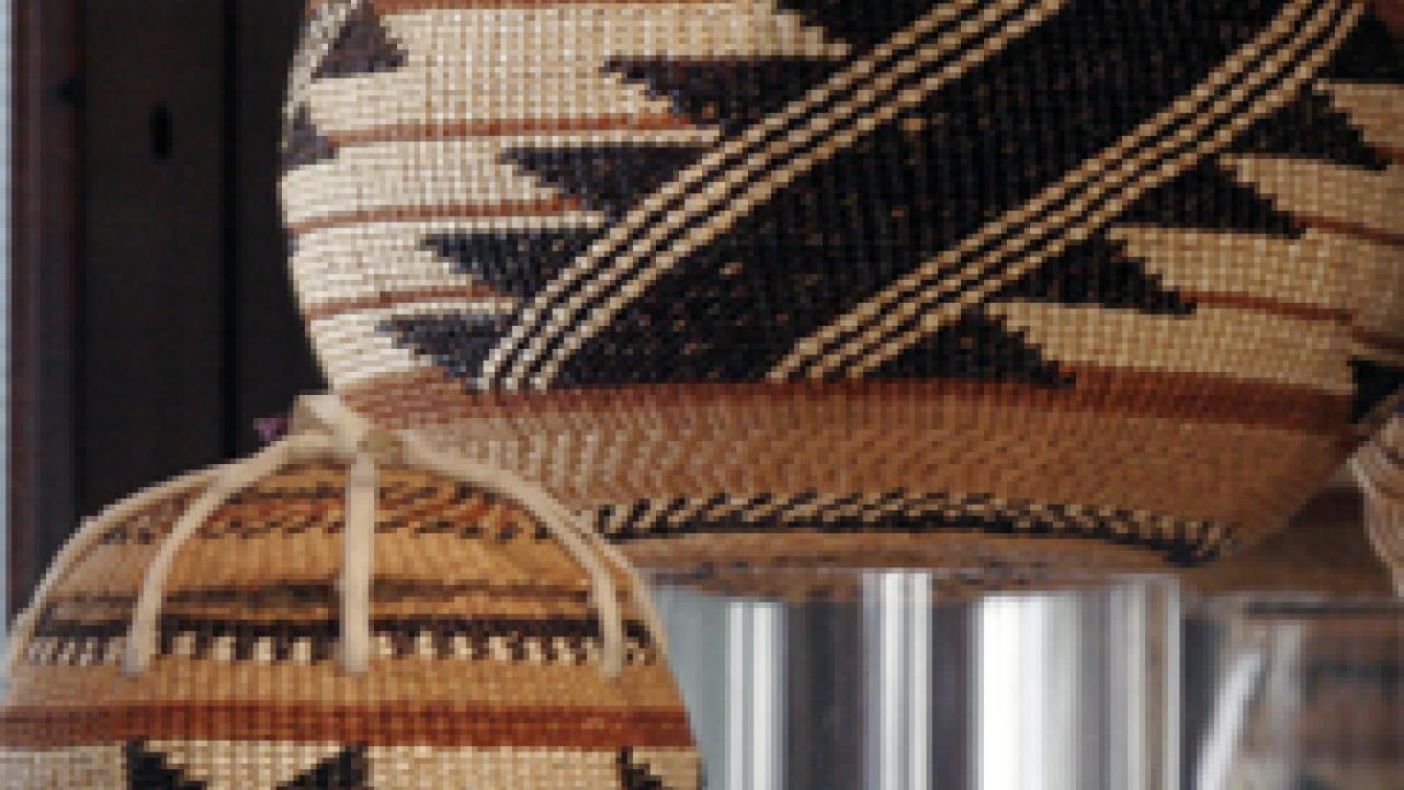 Basketry from the Hailstone Collection, featured in the Gorman Museum's exhibit titled A Collaboration of Nature and Creative Genius.