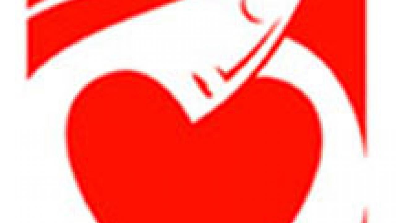 This symbol, a woman embracing a heart, is used by the National Heart, Lung and Blood Institute in its Heart Truth campaign.