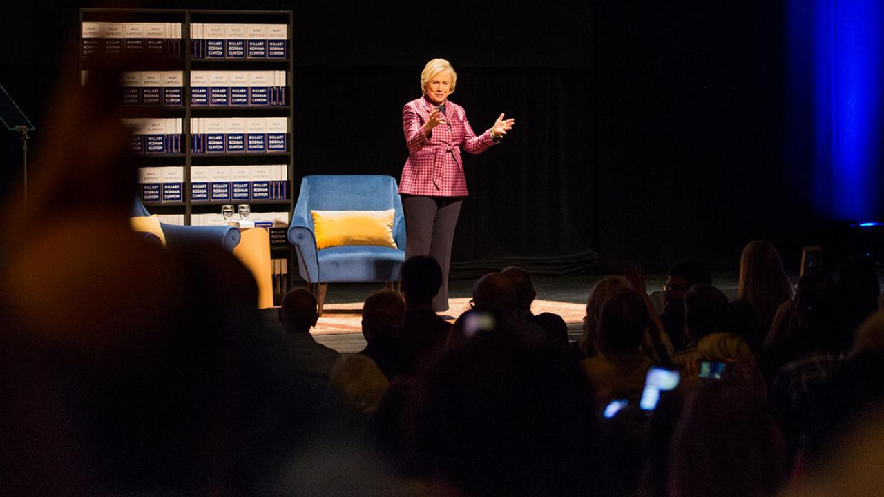 Hillary Clinton speaks at UC Davis