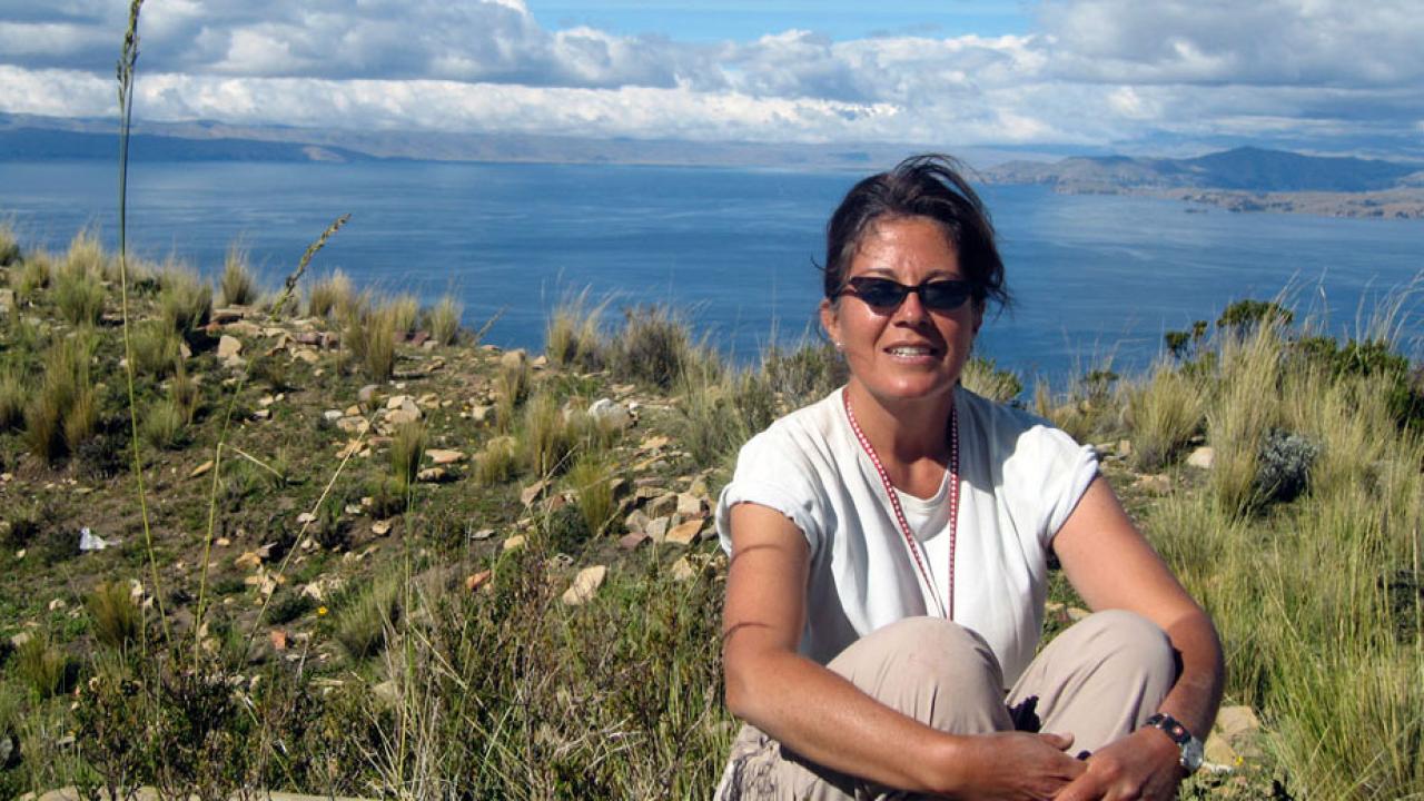 Isabel Montanez, environmental, water in background