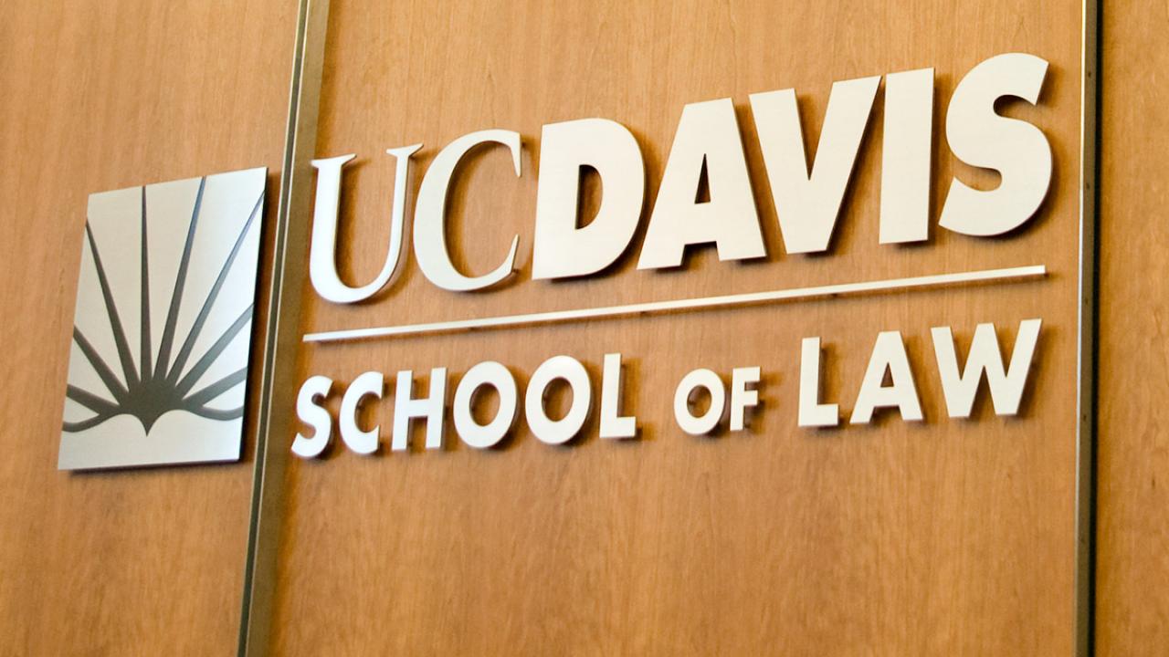 A logo for the UC Davis School of Law.