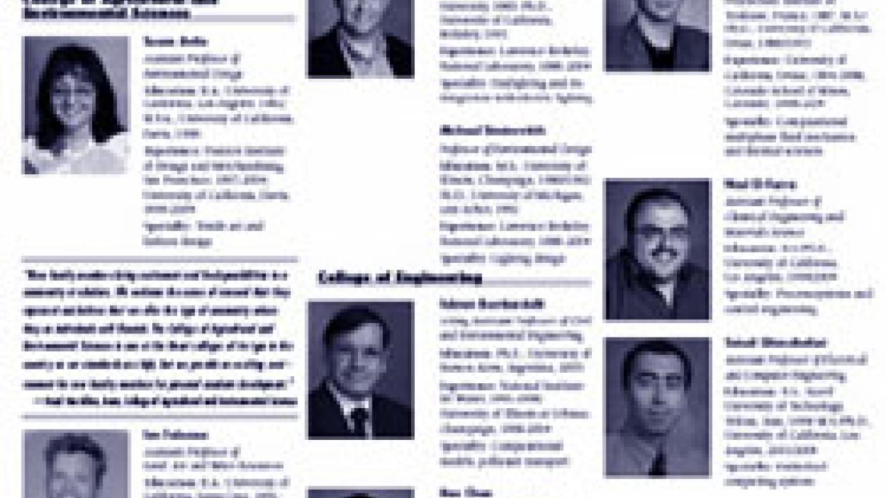 New faculty heighten expertise, enhance global feel of campus UC Davis