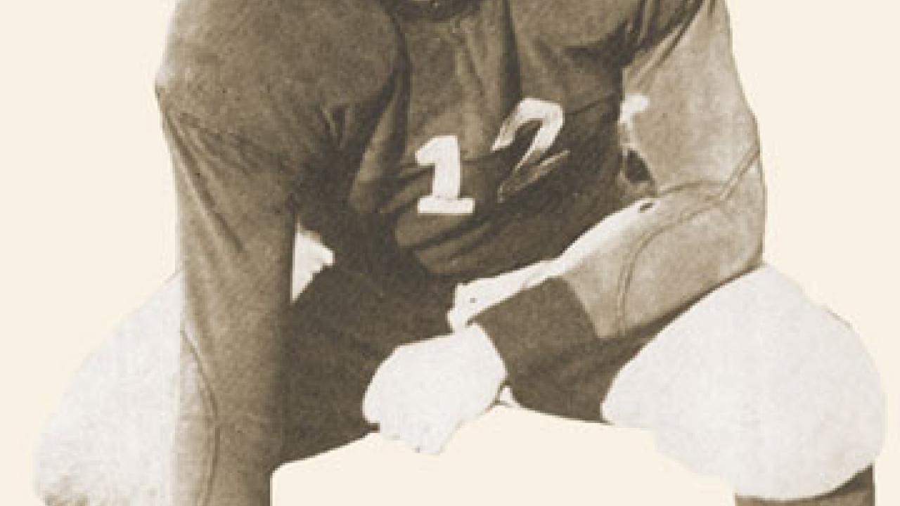 Historical photo: Aggie Hall of Famer Mitsuo 'Mits' Nitta, hero of the 1939 game, in which he blocked two punts and returned both for touchdowns.