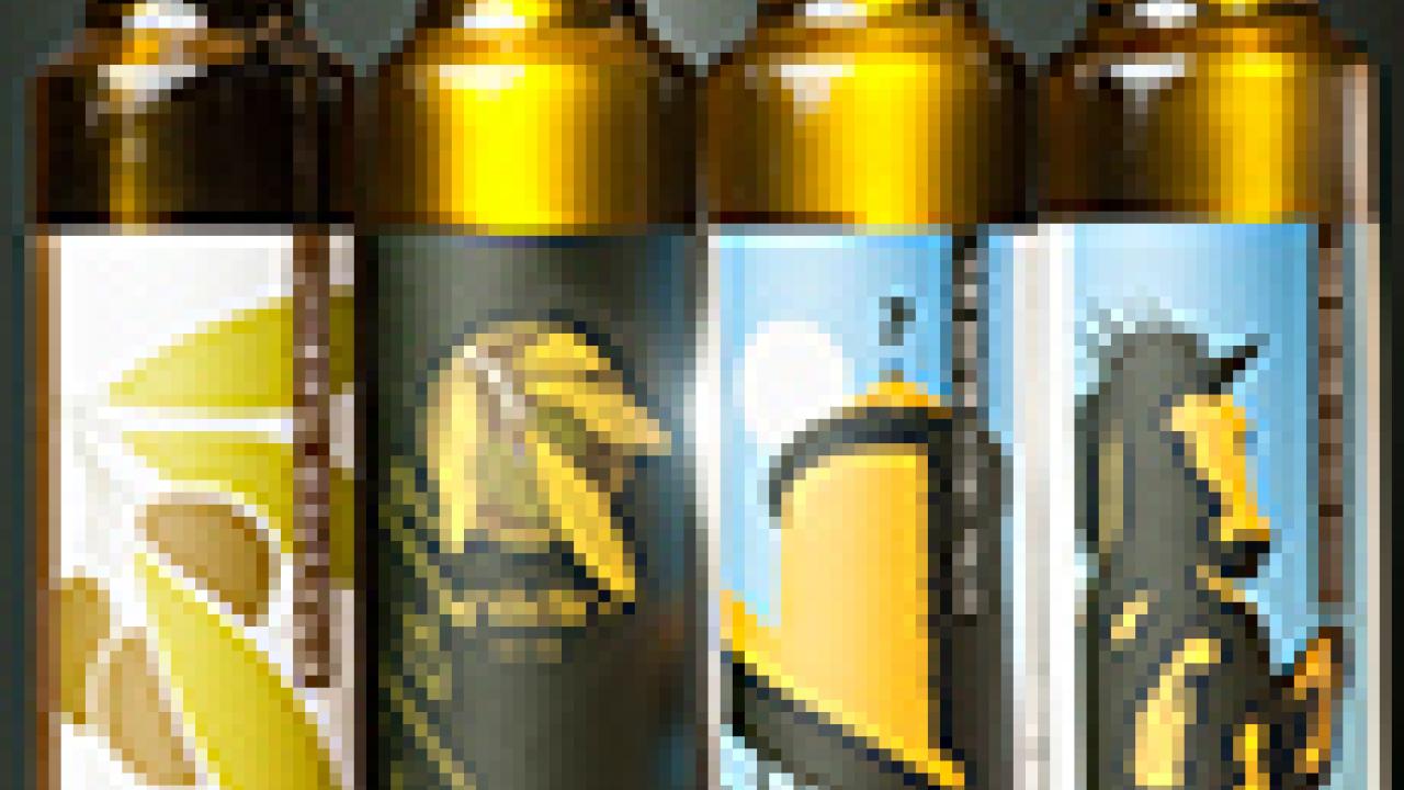Photo: 4 bottles of UC Davis Olive Oil, vintage 2013