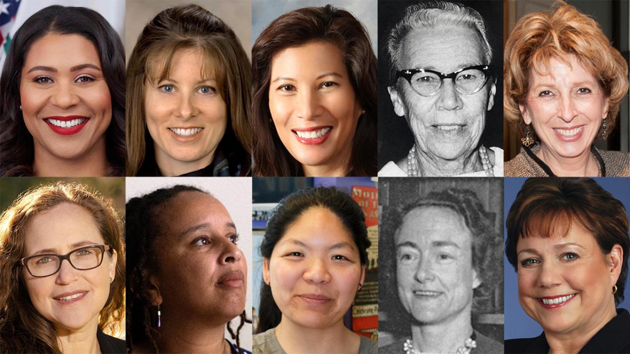 Collage of 10 women.