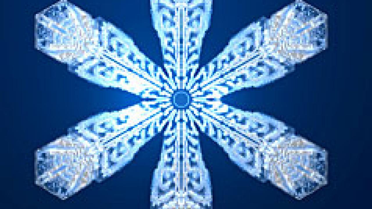 Graphic:six-sided snowflake