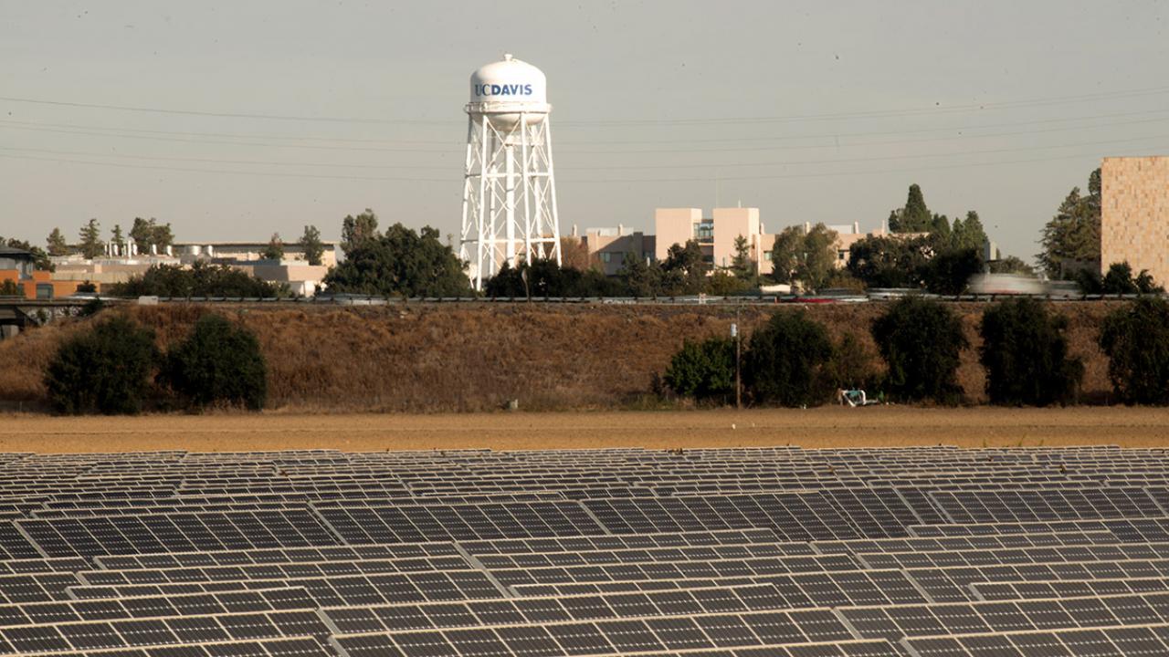 Solar farm at UC Davis.