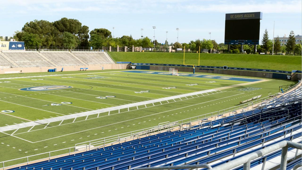UC Davis Health Stadium, empty, wide view
