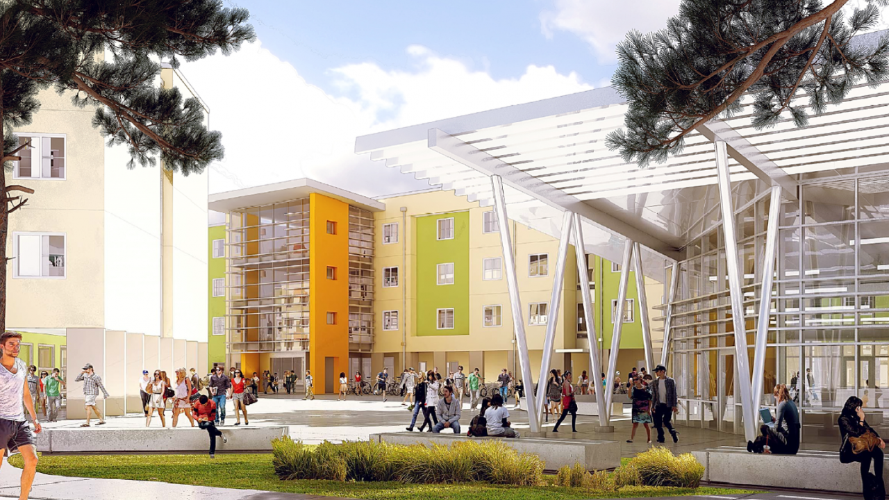 Rendering of a residence hall