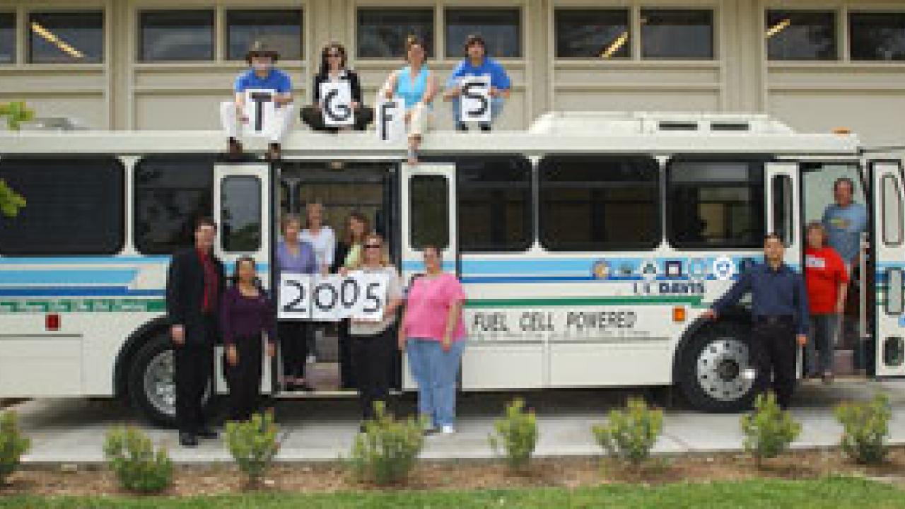 The TGFS Guess the Weight contest for 2005 challenges employees to be the closest to estimating the combined weight of the TGFS volunteers and a fuel-cell-powered bus. Guesses will be collected at the picnic on Wednesday.  
