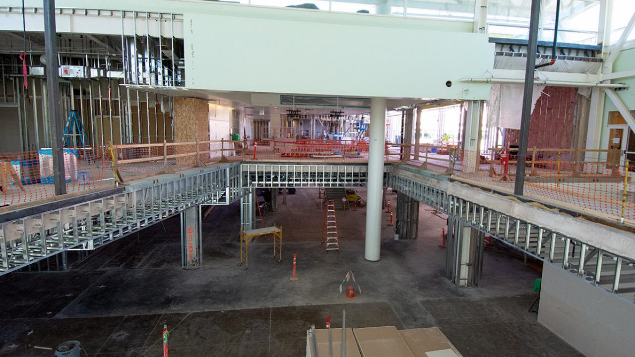 The Activities and Recreation Center during construction.
