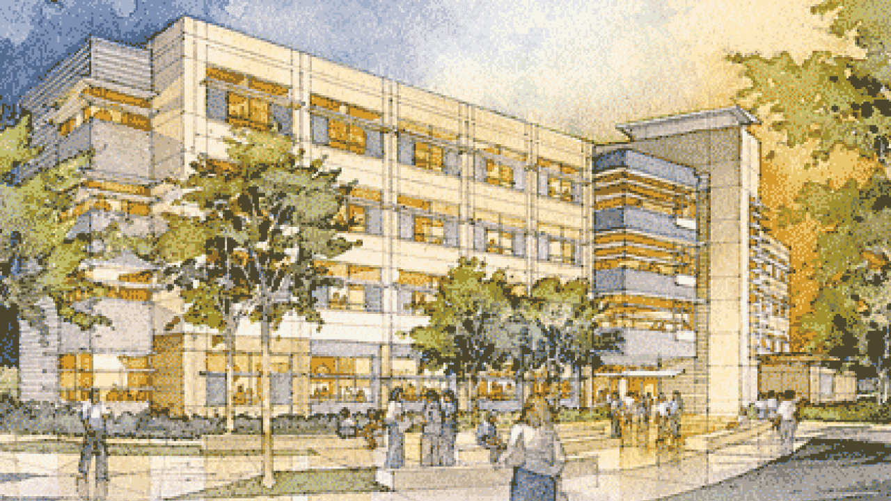 Graphic: rendering of the new veterinary building