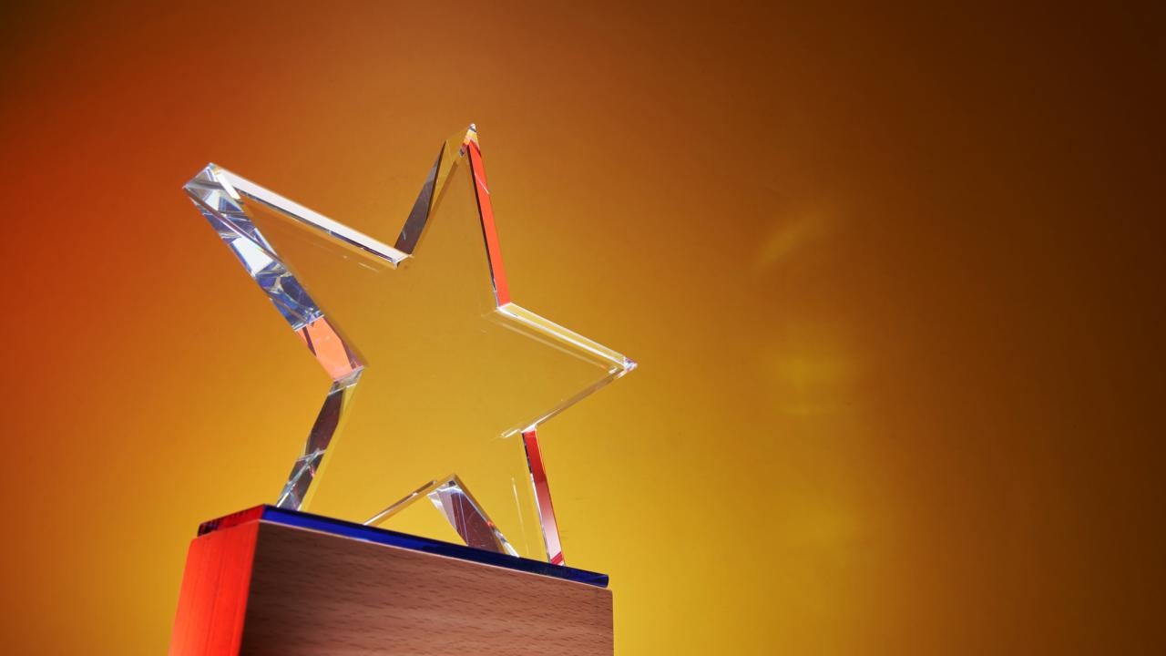 award star conceptual design in gold