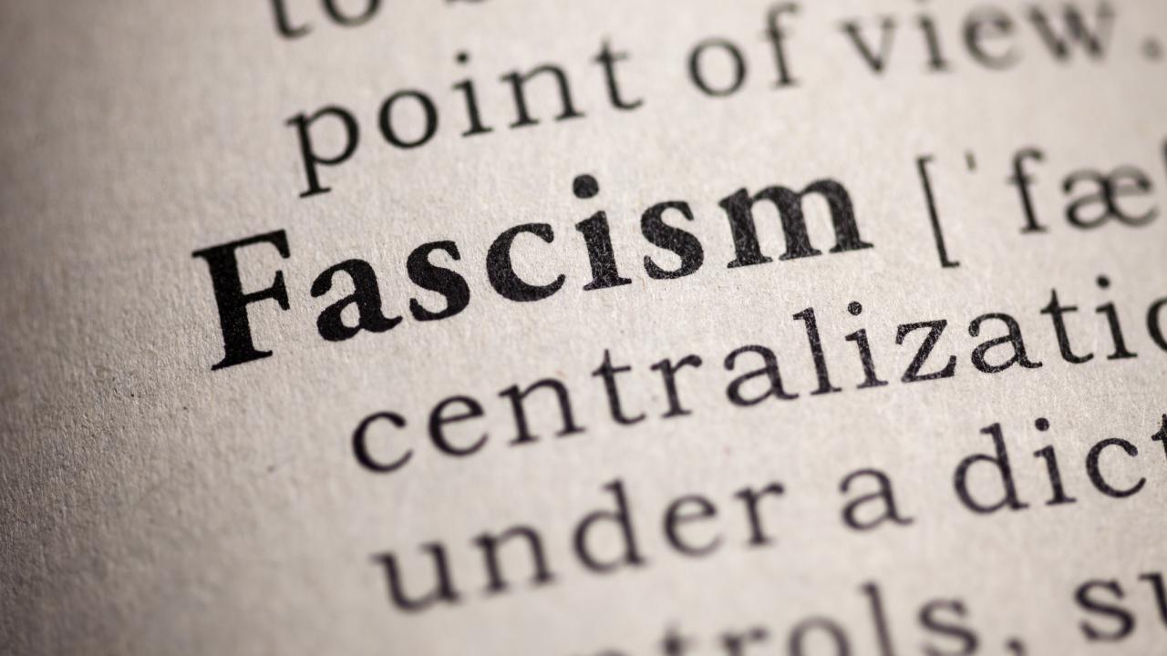 photo of dictionary definition of Fascism
