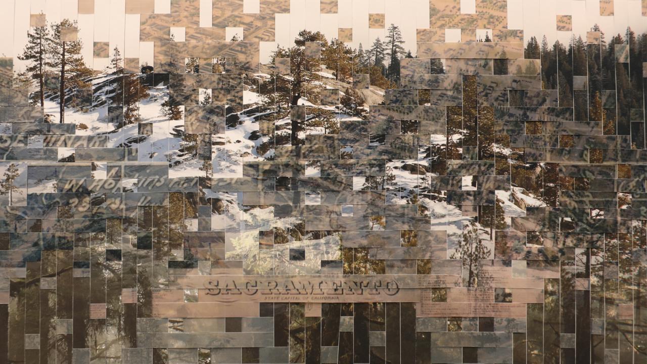 Collage of photos of nature patched together with Sacramento written across lower quarter