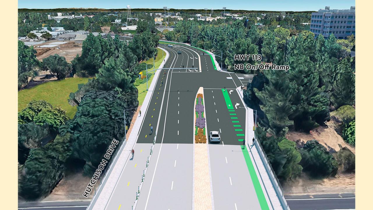 Gutchison Drive sidewalks, bike lanes in rendering