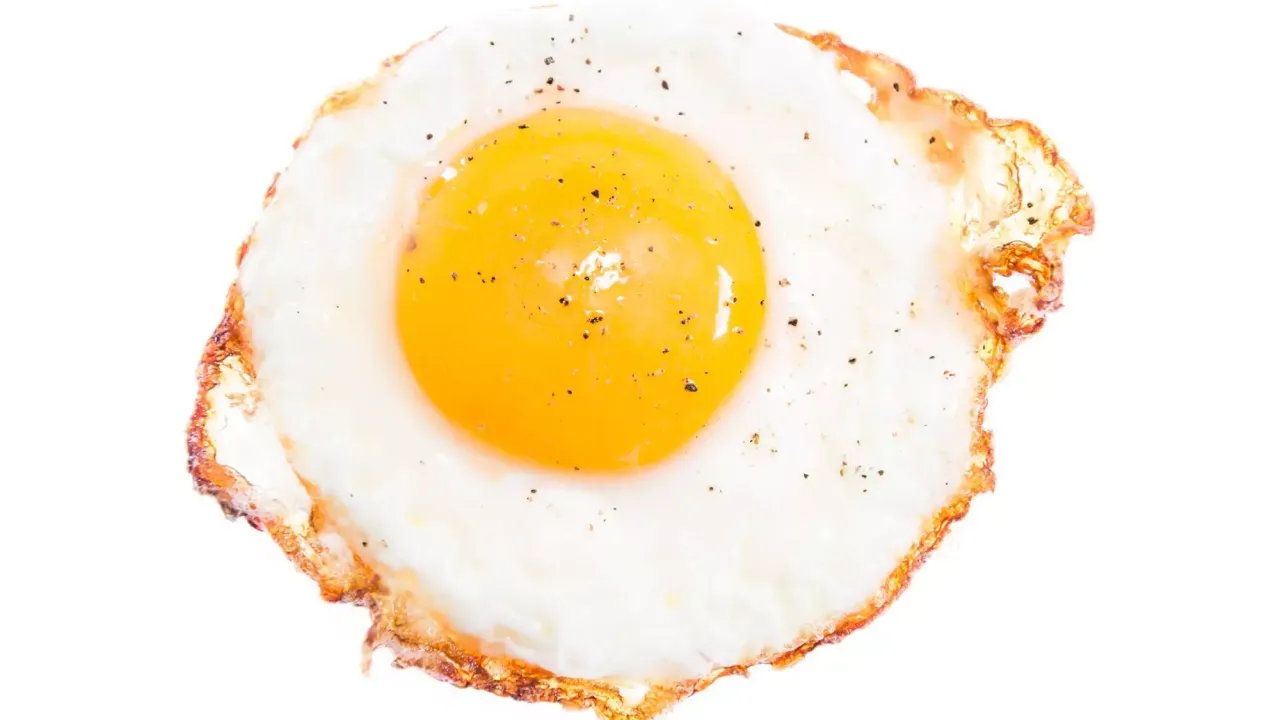 a fried egg sunny side up