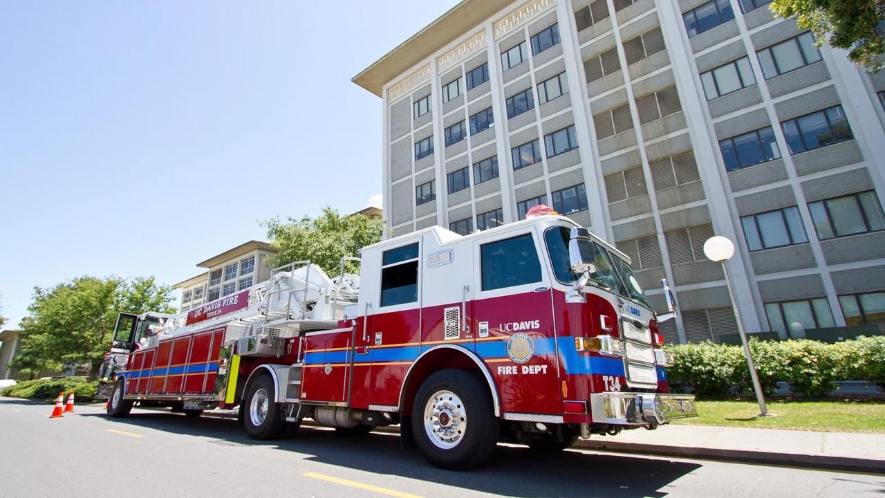 UC Davis Fire Department ladder truck