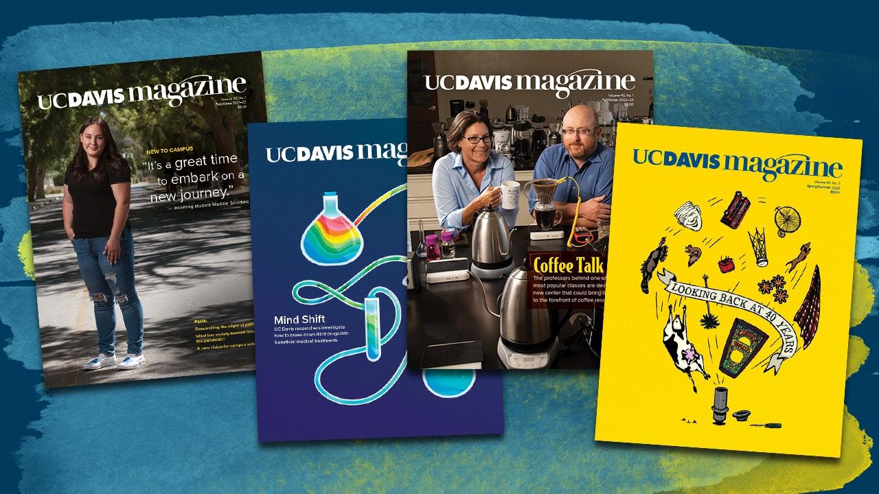 A selection of recent UC Davis magazine covers