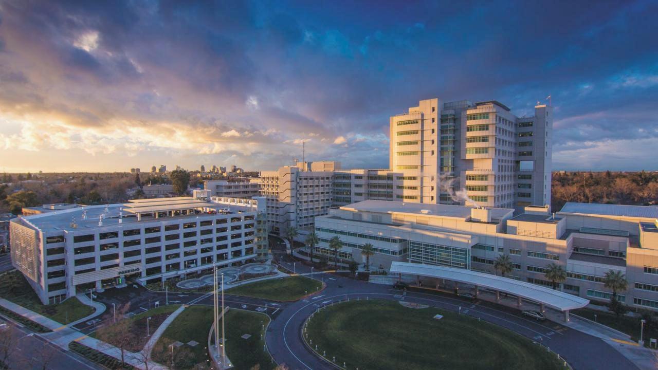 aerial view of the UC Davis medical center