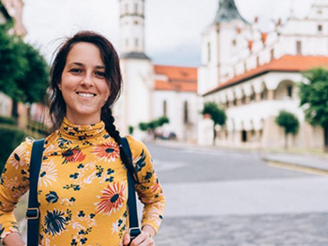study abroad student explores europe