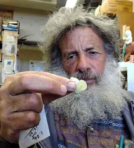 Photo: Professor Art Shapiro holds the cabbage white butterfly he netted on Jan. 26.