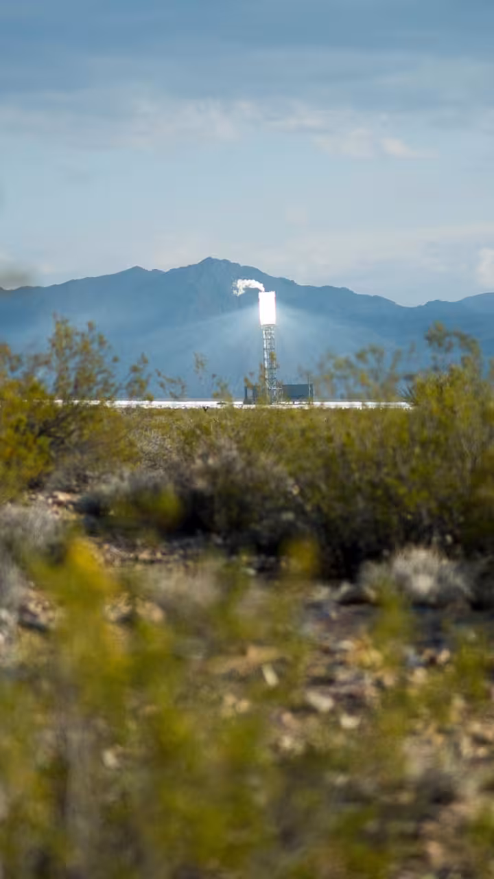 Solar Panels in the middle of Mojave Desert
