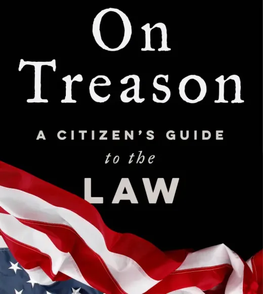 book called "On Treason" with American flag on black background