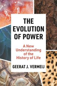 Image of book cover. White rectangle in center contains text, THE EVOLUTION OF POWER A New Understanding of the History of Life GEERAT J. VERMEIJ