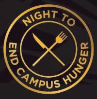 Logo: "Night to End Campus Hunger" (circle, with knife and fork in the middle)