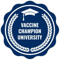 "Vaccine Champion University" seal
