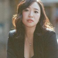 Portrait of woman with dark hair