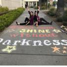 Chalk art at health campus