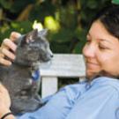 Anna Smith and her cat, Steve.