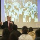 Ralph Hexter speaks to high school students