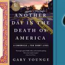 3 book covers: "The Book of Joy," "Another Day in the death of America" and question mark