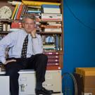Photo: James Housefield in his Walker Hall office