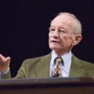 Poet Ted Kooser, former poet laureate of the United States, gives a reading the night of Oct. 26 in the Wyatt Pavilion Theatre. 