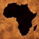A silhouette of the African continent
