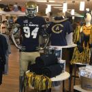 Campus Store featuring football-player mannequin